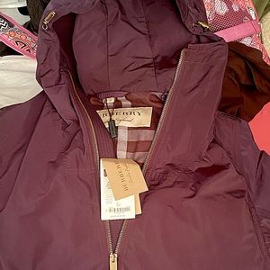 Burberry windbreaker new navy blue size small women’s